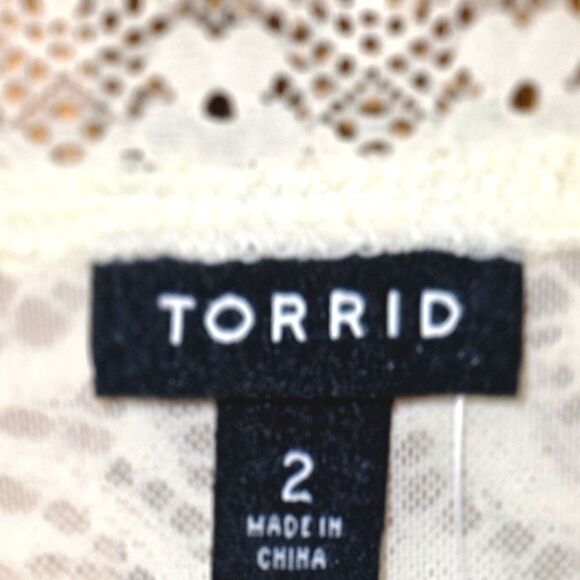 TORRID STRETCHβLACE Sweetheart Cinch Front Top Plus Size 2X - Picture 7 of 16